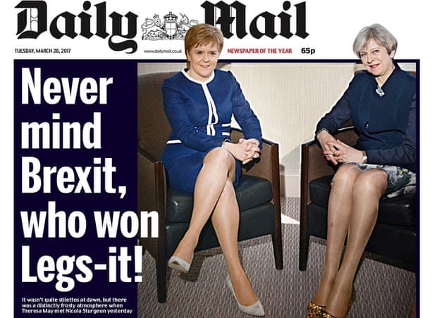 Front page of the Daily Mail, 28 March 2017.