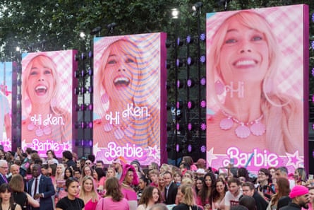Fans gather for the European premiere of Barbie’ at the Cineworld Leicester Square in London.
