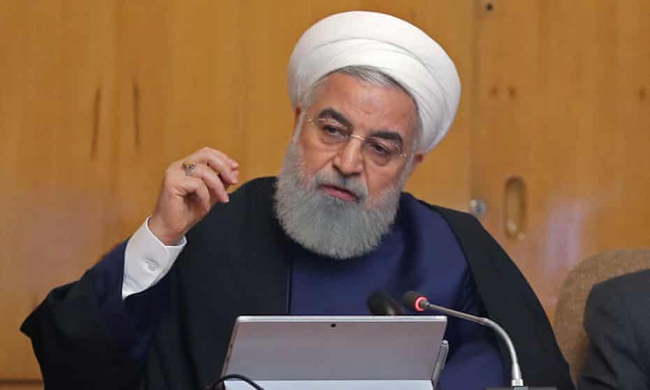 Hassan Rouhani delivers a speech in Tehran on Wednesday.