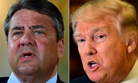 US President-elect Donald Trump and German foreign minister Sigmar Gabriel .