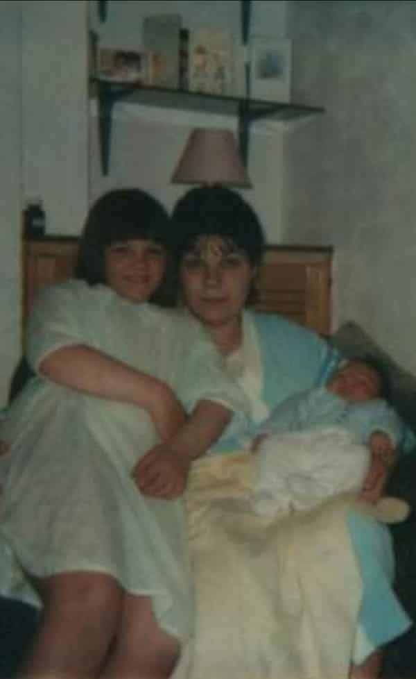 Michele with Kim and babe Terence successful 1988.