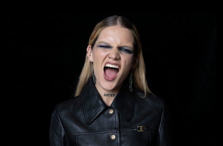 Singer-songwriter May-a sings at the camera