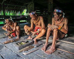 Siberut, Mentawai Islands, Indonesia ‘During my stay with the Mentawai tribe, I had the opportunity to learn different aspects of their lifestyle. One of the most interesting was this early-morning moment when the elders started poisoning the arrow tips with potion made out of jungle herbs before going hunting. After getting the juice out of three different leaves, they heat it and the smear the liquid on the arrow tips. The poison content is enough to kill animals like pigs, squirrels, monkeys and deer.’