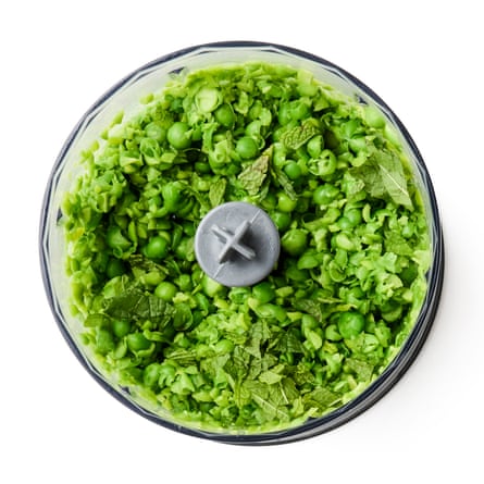peas and different puree items whizzed pinch a mini chopper