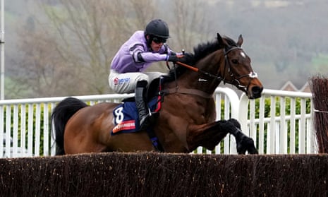 Harry Cobden on Stage Star on the way to winning the Turners Novices' Chase.