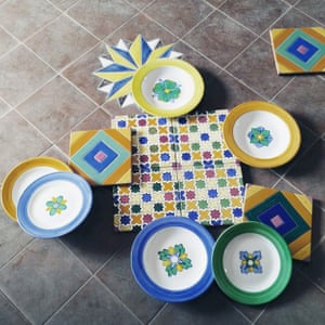 Tiles on display at Stingo Antica Manifattura Ceramica, Naples, Italy.