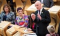 First Minister of Scotland John Swinney speaks during his debut at First Minister's Questions at the Scottish Parliament in Holyrood, Edinburgh. 