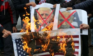 Palestinians in Rafah protest on 6 December against US plans to move its embassy in Israel to Jerusalem.