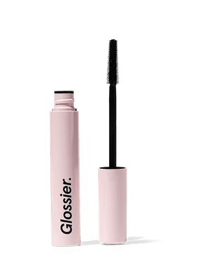 Simple pleasures: the less-is-more packaging of a Glossier mascara.
