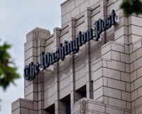 a sign on a building reads 'the washington post'