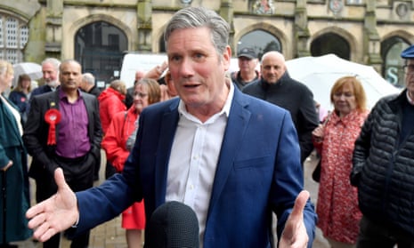 Keir Starmer in Carlisle after the local council elections, 6 May 2022.