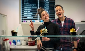 Luca and Andrea, hosts – and gelateria owners - from warmshowers in Luzzara.