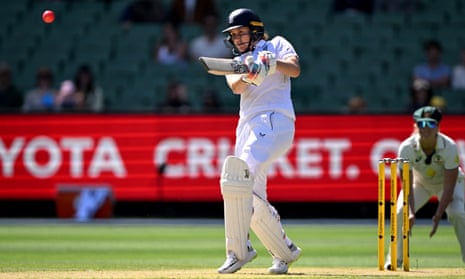 Nat Sciver-Brunt pulls away for two runs off Alana King