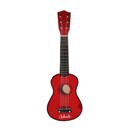 Red mini guitar