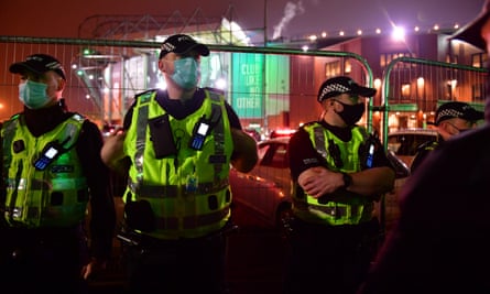 Police outside Celtic Park
