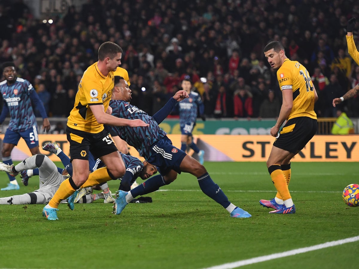 Gabriel bundles Arsenal past Wolves despite Martinelli's remarkable red  card | Premier League | The Guardian