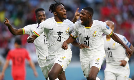 Ghana’s Mohammed Salisu (left) celebrates with Salis Abdul Samed after opening the scoring.
