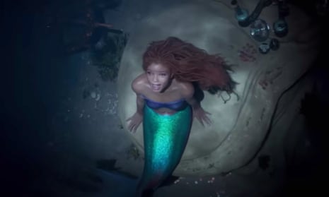 Halle Bailey as the Little Mermaid.
