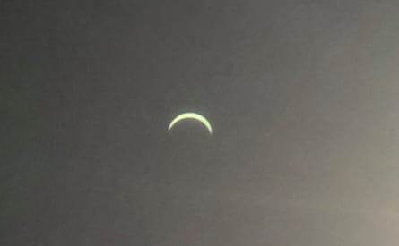 The eclipse in a dark sky