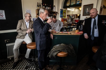 Farage visits the oldest pub the Wellington.