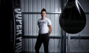 British fighter Savannah Marshall at her training camp in Congleton, Cheshire. She takes on Hannah Rankin for the WBO world middleweight title on Saturday.