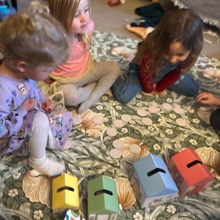 Rebecca Goodman testing toys for 2 year olds