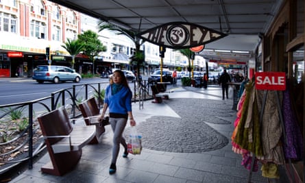 Shopper in Karangahape in Auckland city, New Zealand