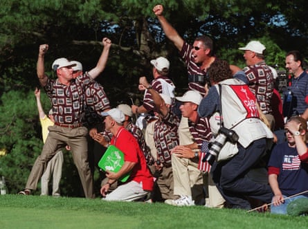 USA prevailed at Brookline in 1999 after Justin Leonard halved his match with José María Olazábal on the 17th.