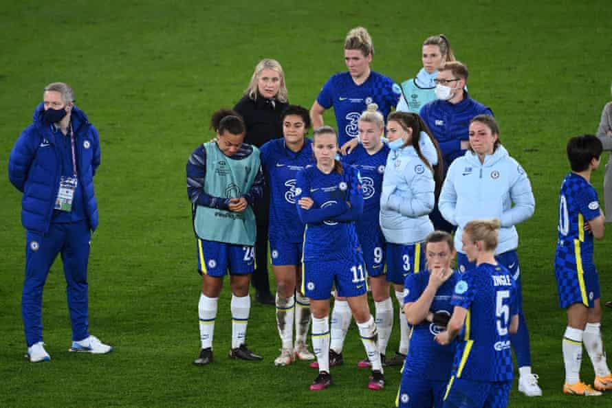 Chelsea’s team reflect after the match.