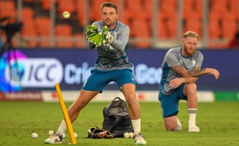 Jos Buttler (left) and Ben Stokes in training