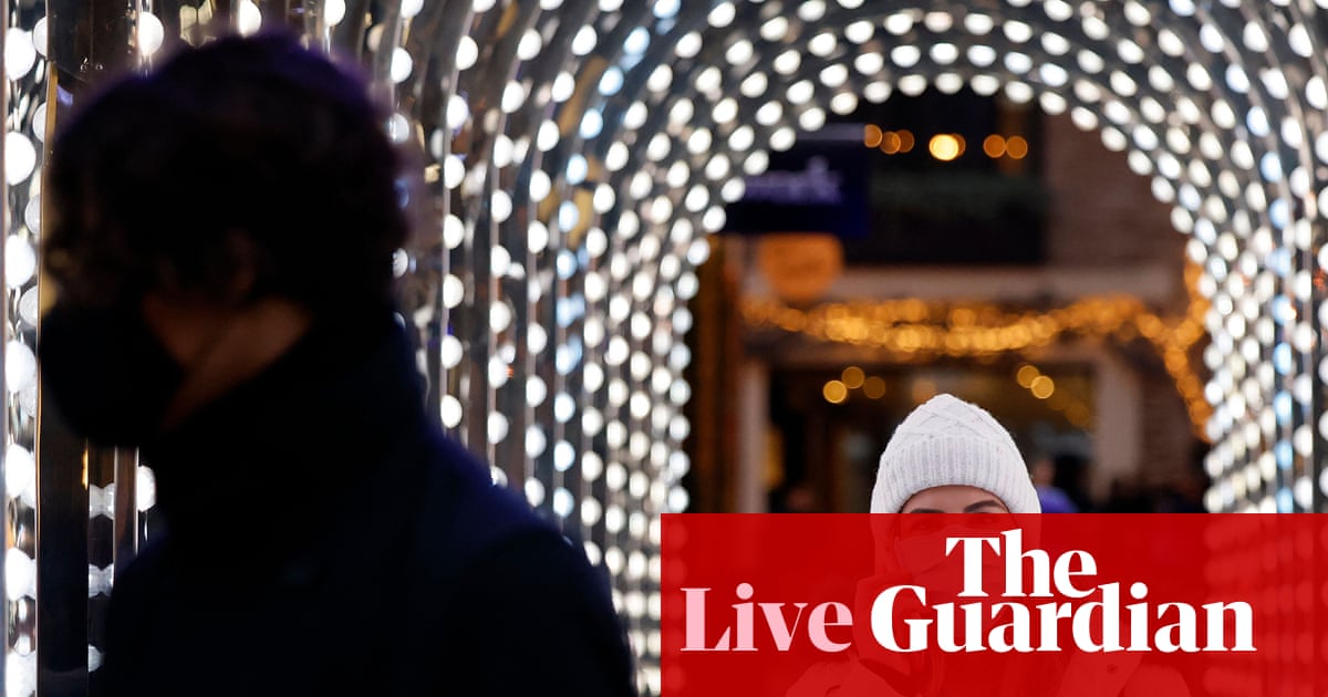 UK high streets suffer from Omicron concerns; Davos summit postponed – business live