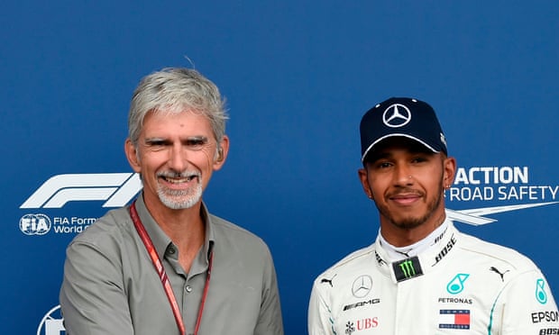  Damon Hill, the 1996 F1 drivers’ champion, says seven-times title winner Lewis Hamilton is ‘using his fame for positive purposes’.