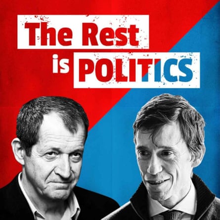 A poster for the podcast that Rory Stewart with co-hosts with Alastair Campbell