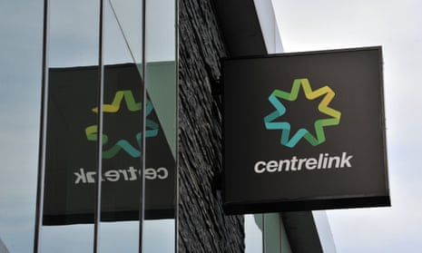 Centrelink signage is seen at the Yarra branch in Melbourne