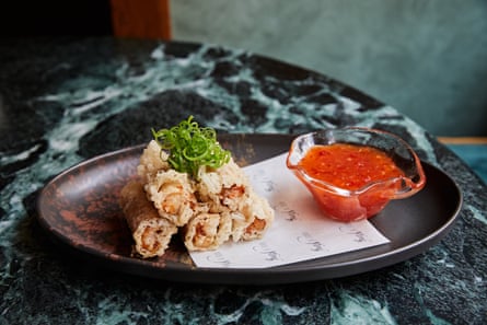 ‘Batter the texture of fried bread’: House of Ming’s seafood rolls.