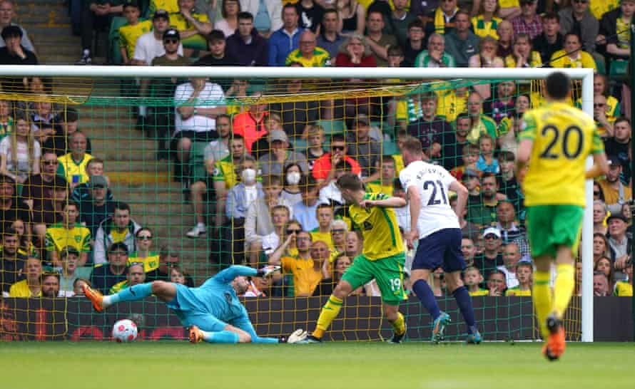 Dejan Kulusevski scores for Spurs. Champions League, here they come.