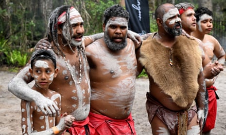 Butchulla people celebrate the official renaming of Fraser Island to K'gari on Wednesday.