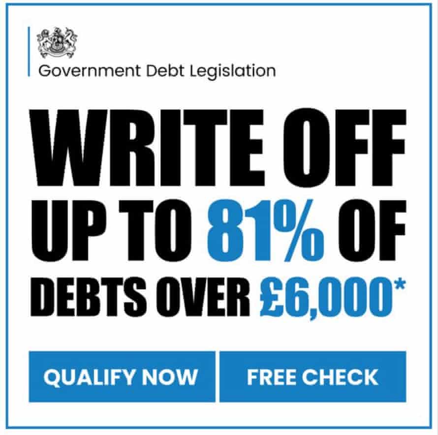 A debt management ad on Facebook placed by WiseoldMary.