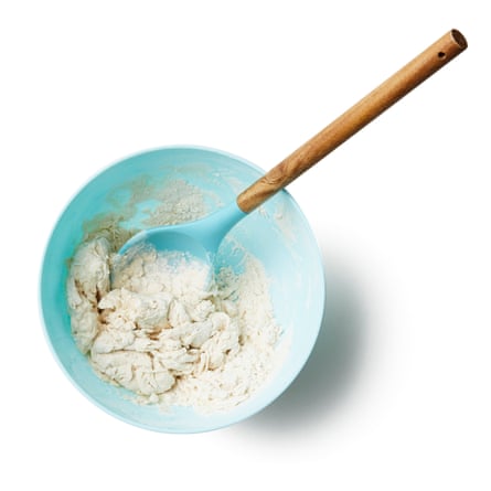 Mix the flour, salt and water in a bowl, then knead