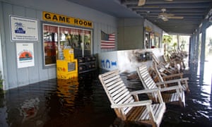 A flooded campground in Arcadia, Florida. Experts says a blow to tourism could have ‘a ripple effect’ on Florida’s economy.