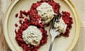 Jane Baxter's barley beetroot cakes with mackerel and dill yoghurt. 112