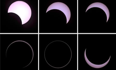 Africa Stargazers Glimpse Ring Of Fire During Annular Solar Eclipse Africa The Guardian