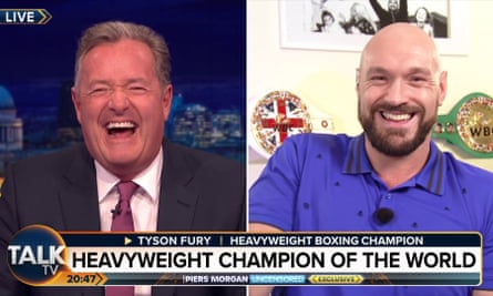 Tyson Fury gives an interview to Piers Morgan’s new TV show