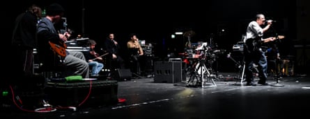 Unabashed in their passion … Dijon and his extensive band.