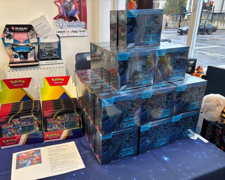 Stack of boxes of cards