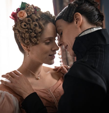 Sophie Rundle as Ann Walker and Suranne Jones as Anne Lister in Gentleman Jack.
