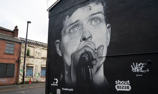 The mural of Ian Curtis before it was painted over in Manchester
