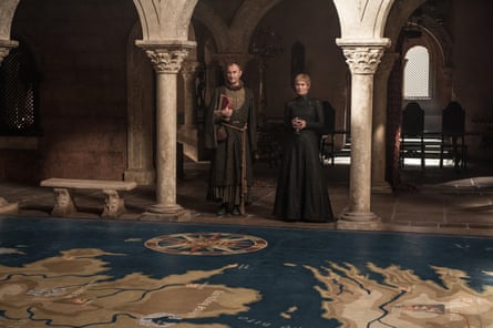 Mark Gatiss as Tycho Nestoris and Lena Headey as Cersei Lannister.