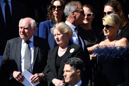 John and Janette Howard, and Julie Bishop are among the mourners