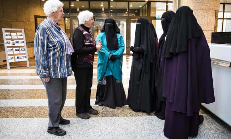 Women wearing the niqab in The Hague